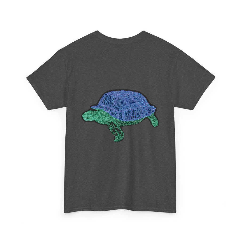Unisex T-Shirt - Laser Tortoise In A Half Shell Neon Polygon Design - Casual Wear, Gift for Reptile Lovers, Animal Lovers Apparel, Unique Streetwear