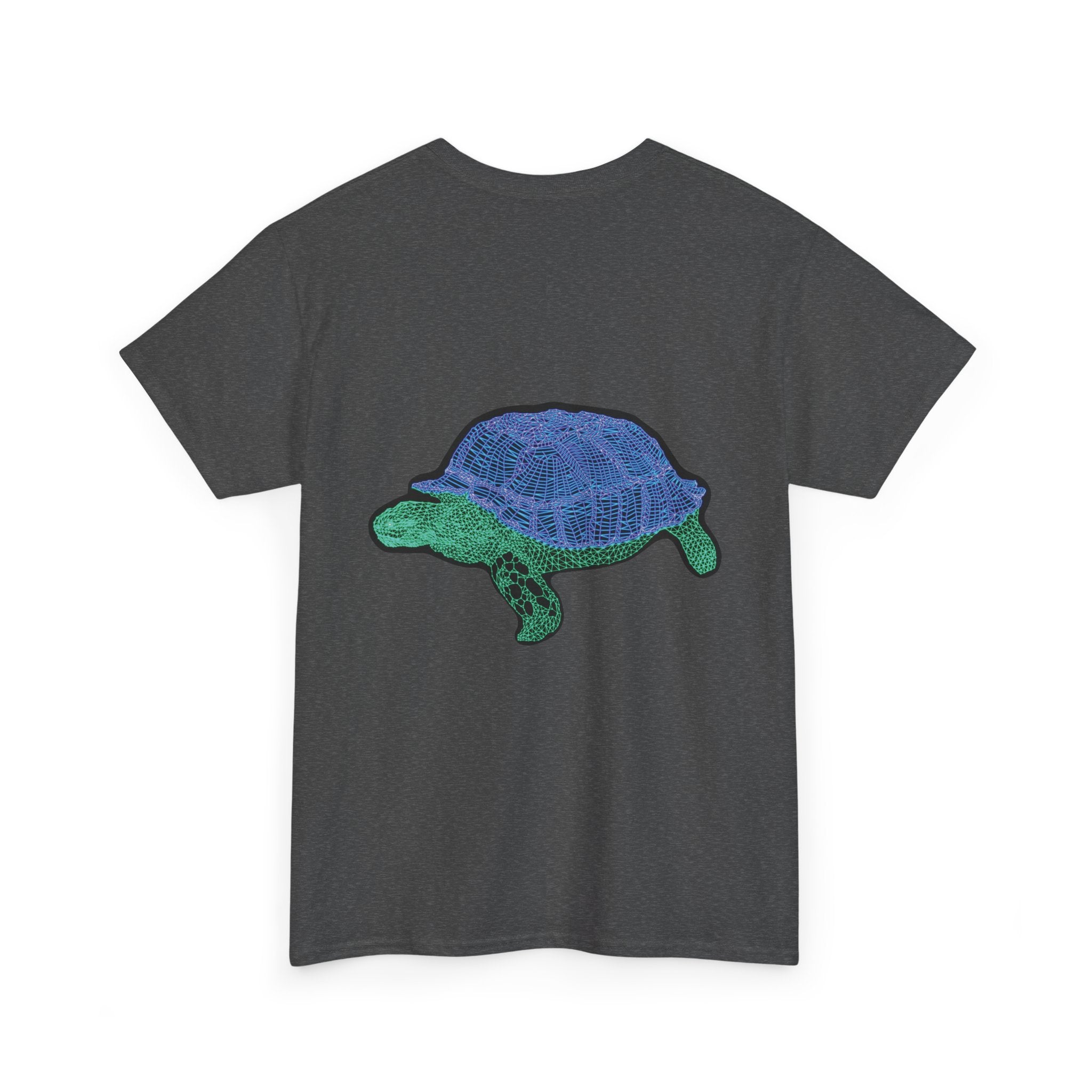 Unisex T-Shirt - Laser Tortoise In A Half Shell Neon Polygon Design - Casual Wear, Gift for Reptile Lovers, Animal Lovers Apparel, Unique Streetwear
