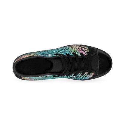 Men's Classic Sneakers - Ain't Nothin Neon Polygon Design