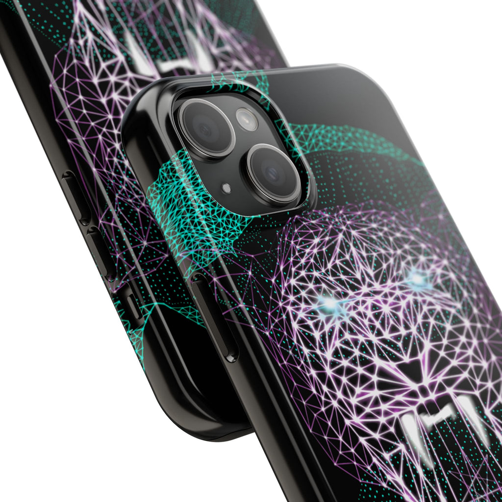 Phone Case - Fierce Panther Neon Polygon Design, Tough Phone Cases for Adventurers, Unique Smartphone Protector, Gift for Tech Lovers, Stylish Cell Phone [...]