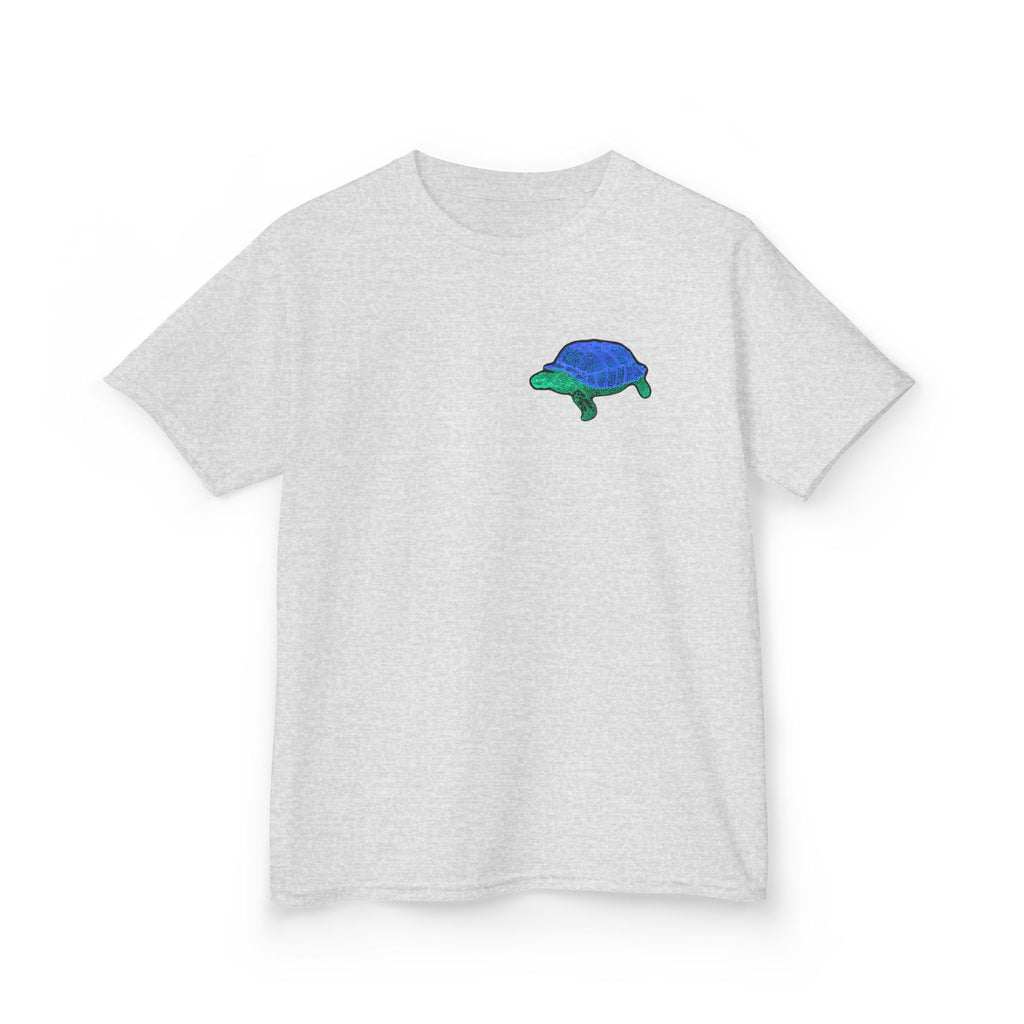 Kids Tortoise Tee — Cute Blue Green Sea Turtle Graphic Shirt for Children