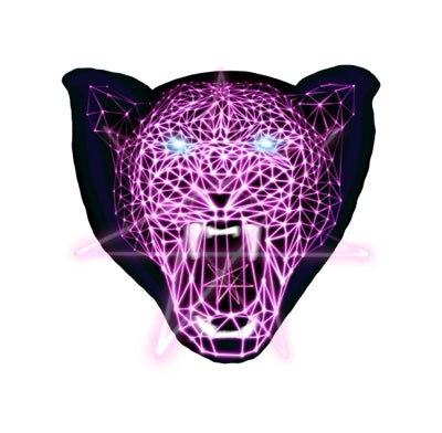 Vinyl Sticker/Decal - Laser Panther Neon Polygon Design, Kiss-Cut - Bold Stickers for Home Decor, Car Accessories, Gifts, and Urban Art!