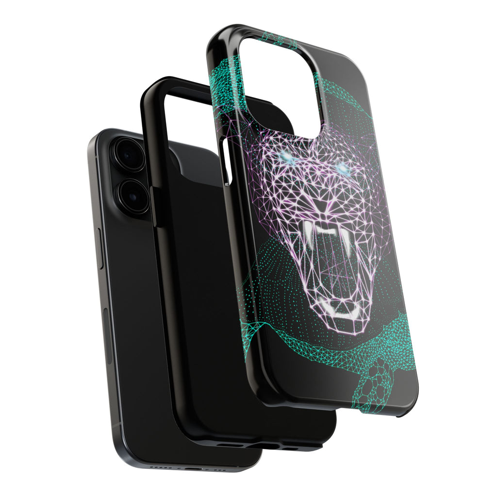 Phone Case - Fierce Panther Neon Polygon Design, Tough Phone Cases for Adventurers, Unique Smartphone Protector, Gift for Tech Lovers, Stylish Cell Phone [...]