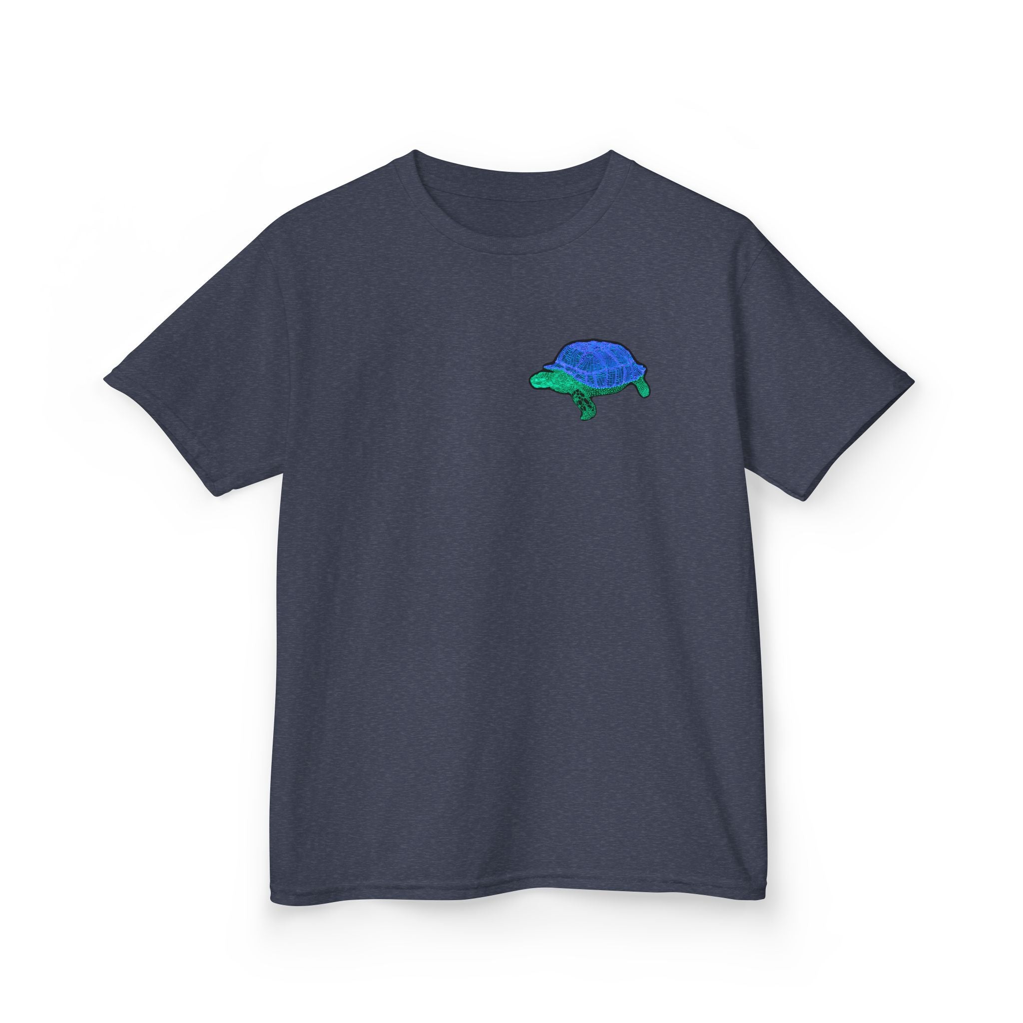 Kids Tortoise Tee — Cute Blue Green Sea Turtle Graphic Shirt for Children