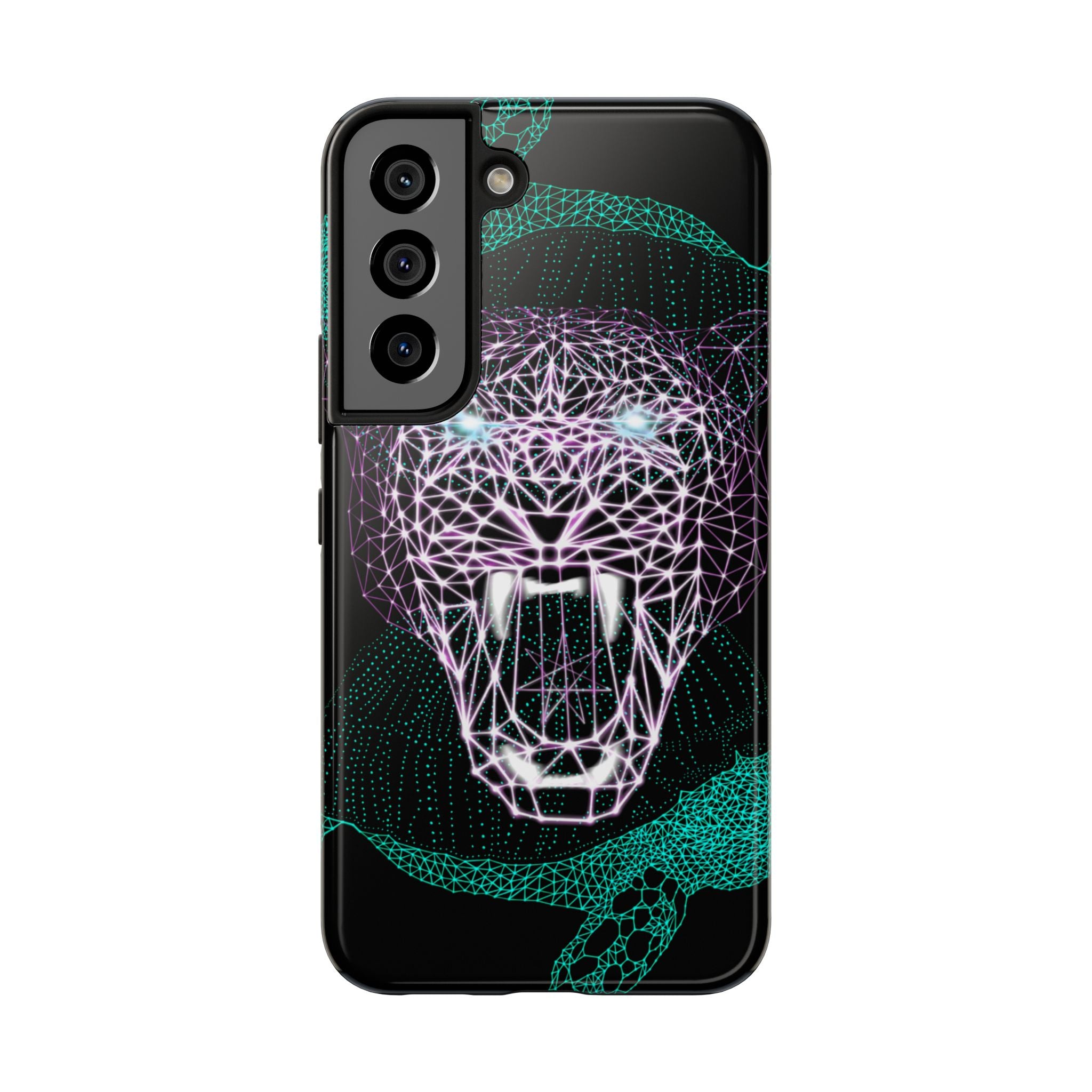 Phone Case - Fierce Panther Neon Polygon Design, Tough Phone Cases for Adventurers, Unique Smartphone Protector, Gift for Tech Lovers, Stylish Cell Phone [...]
