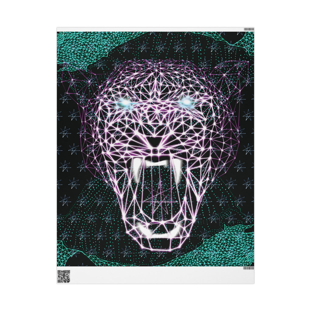 Wrapping Paper - Neon Polygon Fierce Design