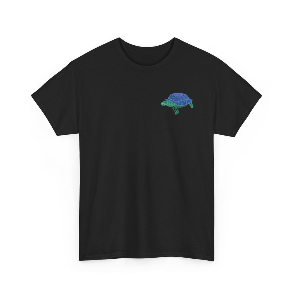 Unisex T-Shirt - Laser Tortoise In A Half Shell Neon Polygon Design - Casual Wear, Gift for Reptile Lovers, Animal Lovers Apparel, Unique Streetwear