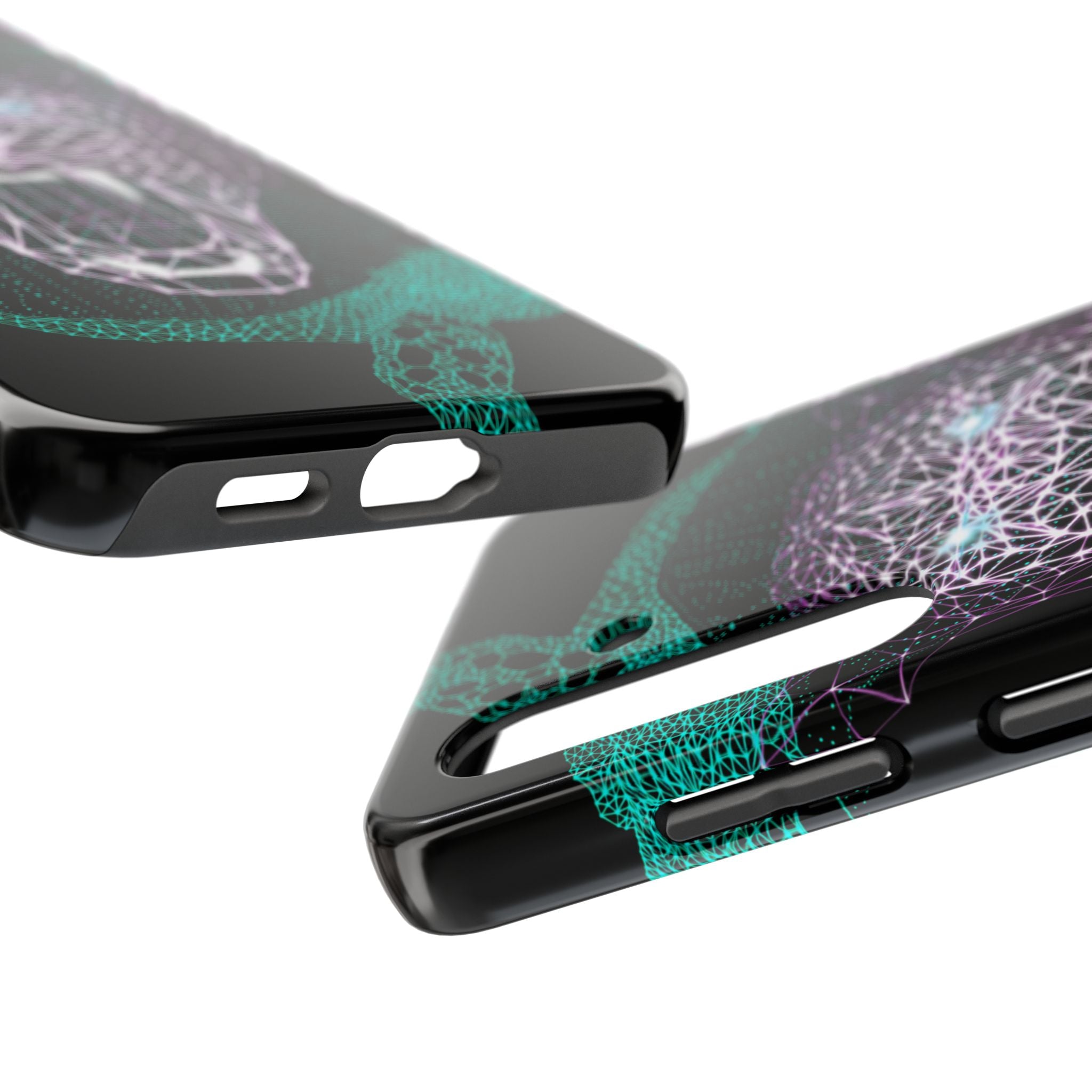 Phone Case - Fierce Panther Neon Polygon Design, Tough Phone Cases for Adventurers, Unique Smartphone Protector, Gift for Tech Lovers, Stylish Cell Phone [...]