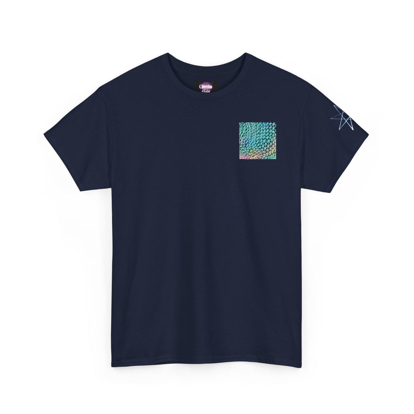 Unisex T-Shirt - Space Rooster Neon Polygon Design - Casual Wear, Gift for Reptile Lovers, Animal Lovers Apparel, Unique Streetwear