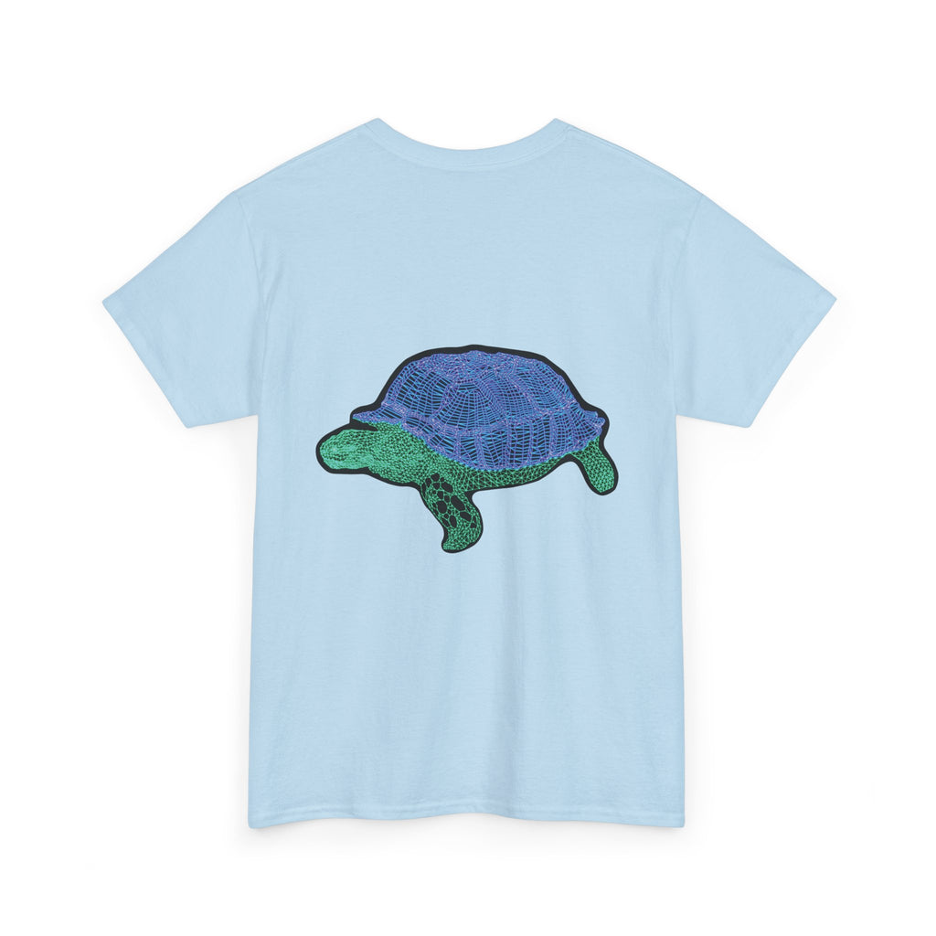 Unisex T-Shirt - Laser Tortoise In A Half Shell Neon Polygon Design - Casual Wear, Gift for Reptile Lovers, Animal Lovers Apparel, Unique Streetwear