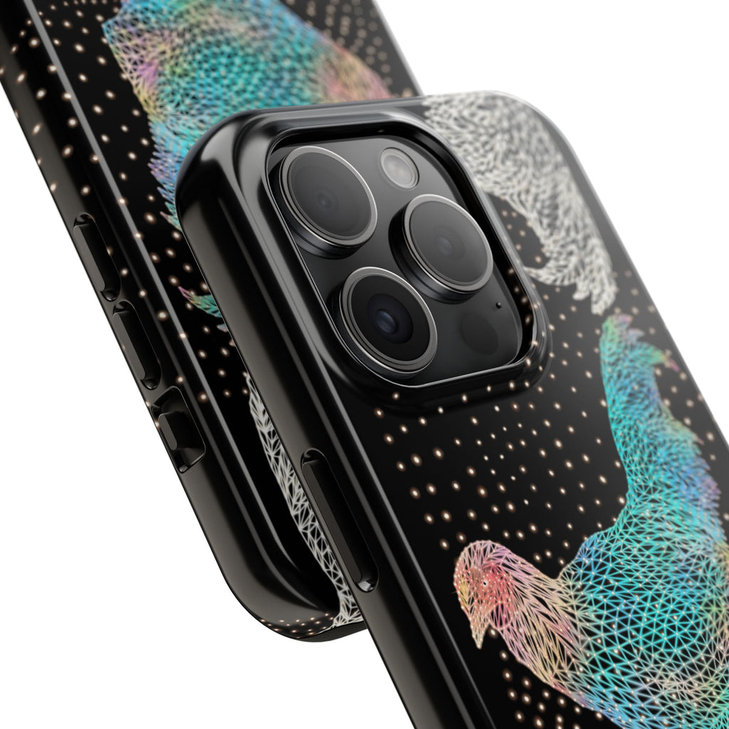 Phone Case - Fancy Rooster Neon Polygon Design, Tough Phone Cases for Adventurers, Unique Smartphone Protector, Gift for Tech Lovers, Stylish Cell Phone [...]