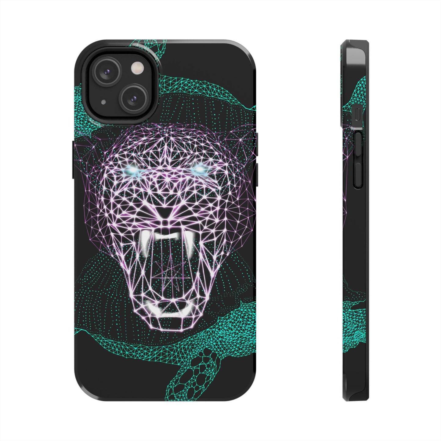 Phone Case - Fierce Panther Neon Polygon Design, Tough Phone Cases for Adventurers, Unique Smartphone Protector, Gift for Tech Lovers, Stylish Cell Phone [...]