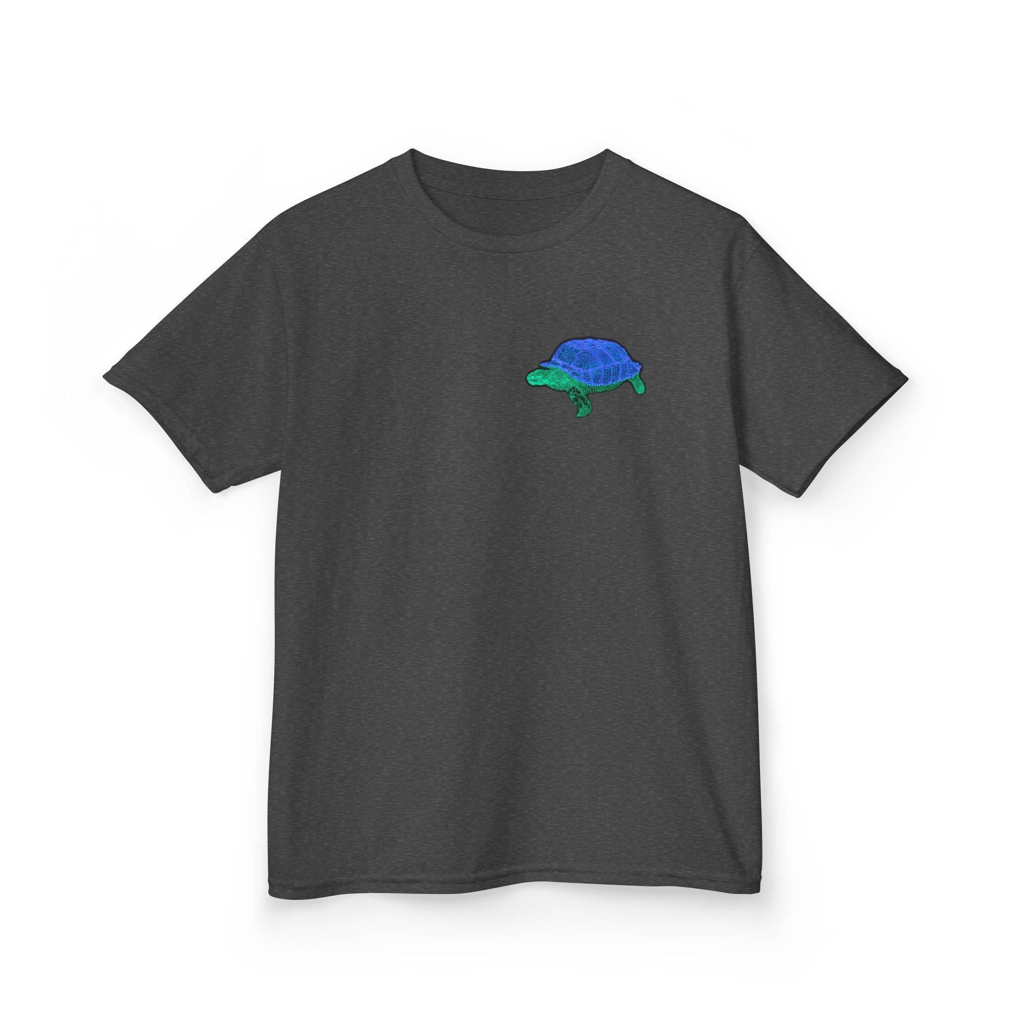 Kids Tortoise Tee — Cute Blue Green Sea Turtle Graphic Shirt for Children