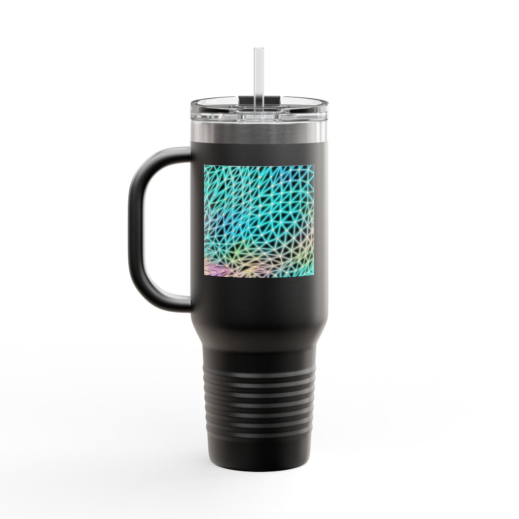 Compact Insulated Travel Mug - Ain't Nothing Neon Polygon Design, Perfect for on-the-go coffee lovers, Durable tumbler, Outdoor adventures, Birthday [...]
