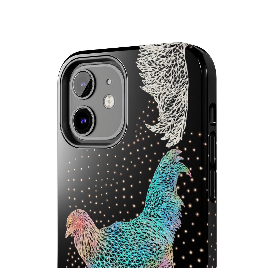 Phone Case - Fancy Rooster Neon Polygon Design, Tough Phone Cases for Adventurers, Unique Smartphone Protector, Gift for Tech Lovers, Stylish Cell Phone [...]