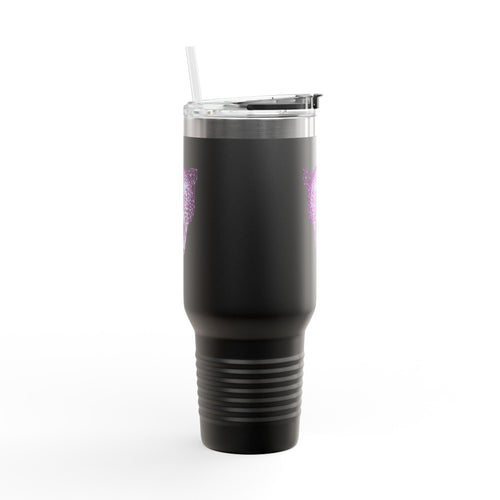 Compact Insulated Travel Mug - Laser Panther Neon Polygon Design, Perfect for on-the-go coffee lovers, Durable tumbler, Outdoor adventures, Birthday [...]
