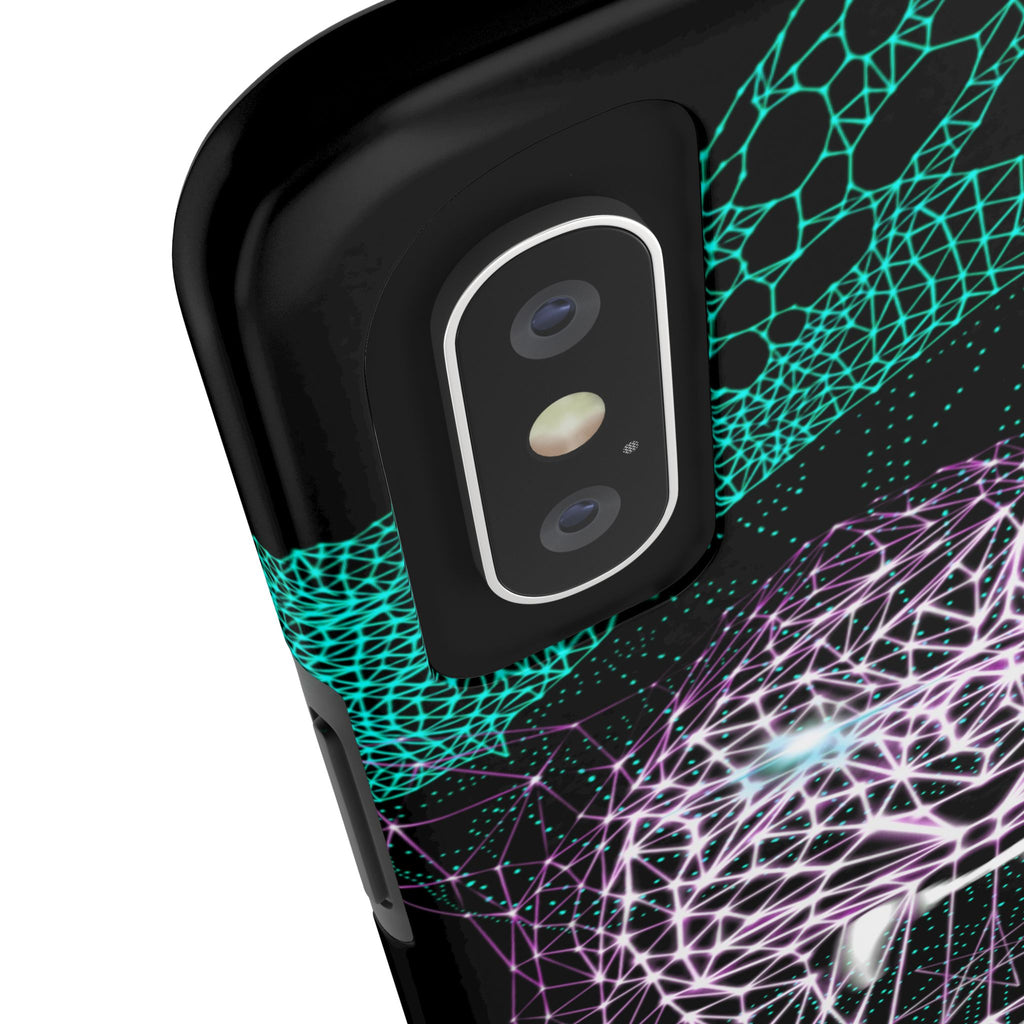 Phone Case - Fierce Panther Neon Polygon Design, Tough Phone Cases for Adventurers, Unique Smartphone Protector, Gift for Tech Lovers, Stylish Cell Phone [...]