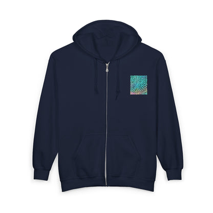 Zip-Up Hoodie - Ain’t Nothing Neon Polygon Design, Cozy Sweatshirt for Farm Lovers, Animal Lover Gift, Perfect for Fall Fashion, Casual Layering