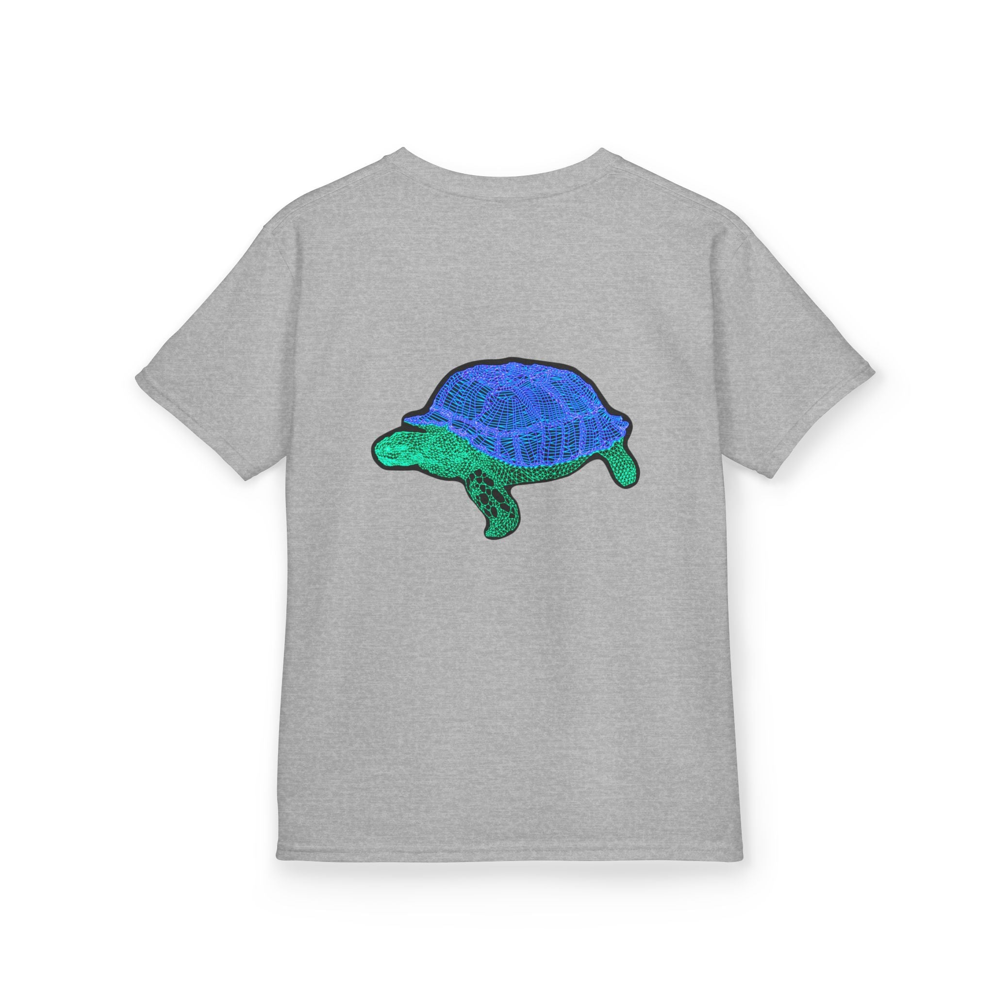 Kids Tortoise Tee — Cute Blue Green Sea Turtle Graphic Shirt for Children