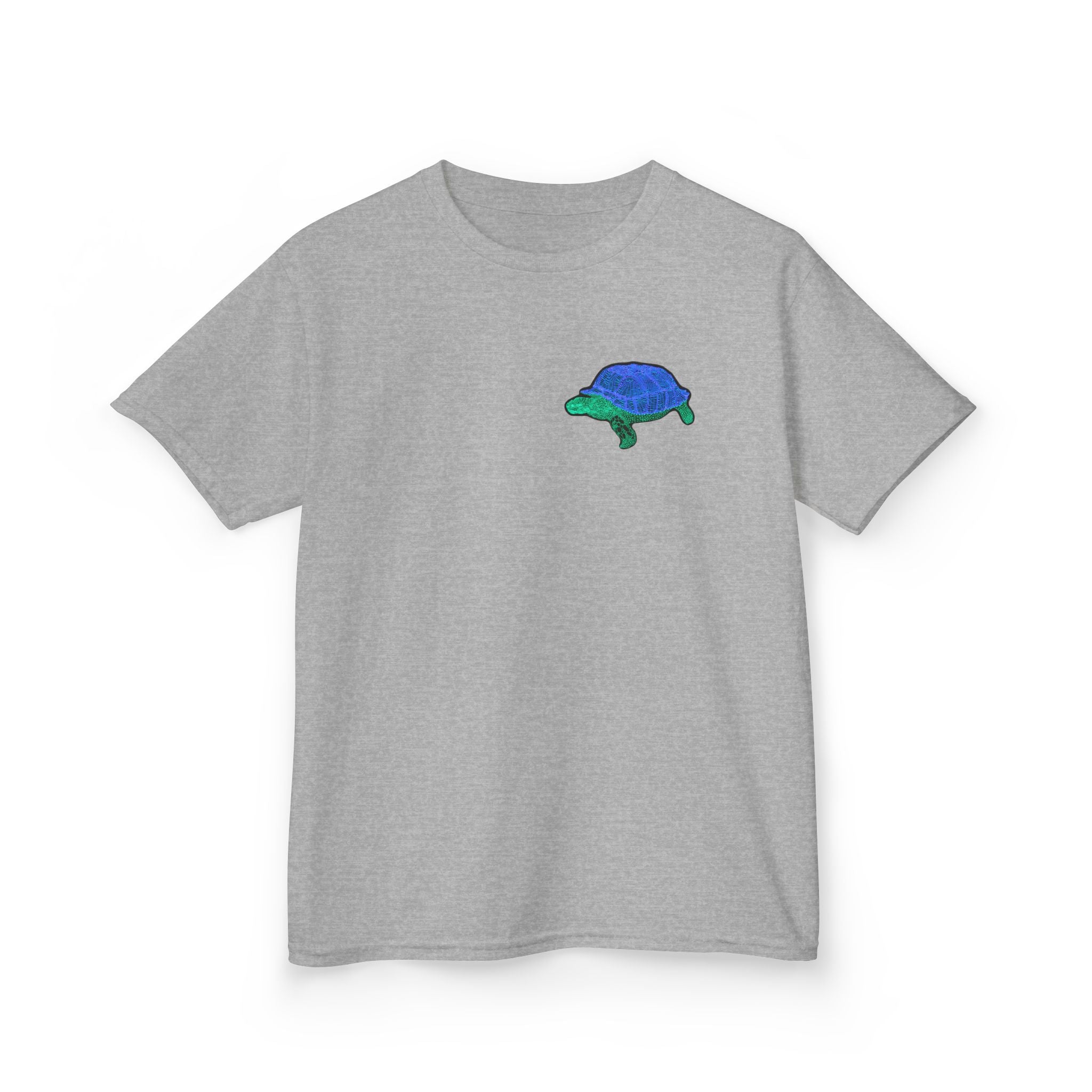 Kids Tortoise Tee — Cute Blue Green Sea Turtle Graphic Shirt for Children
