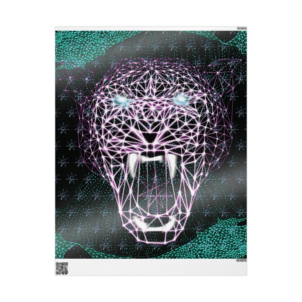 Wrapping Paper - Neon Polygon Fierce Design