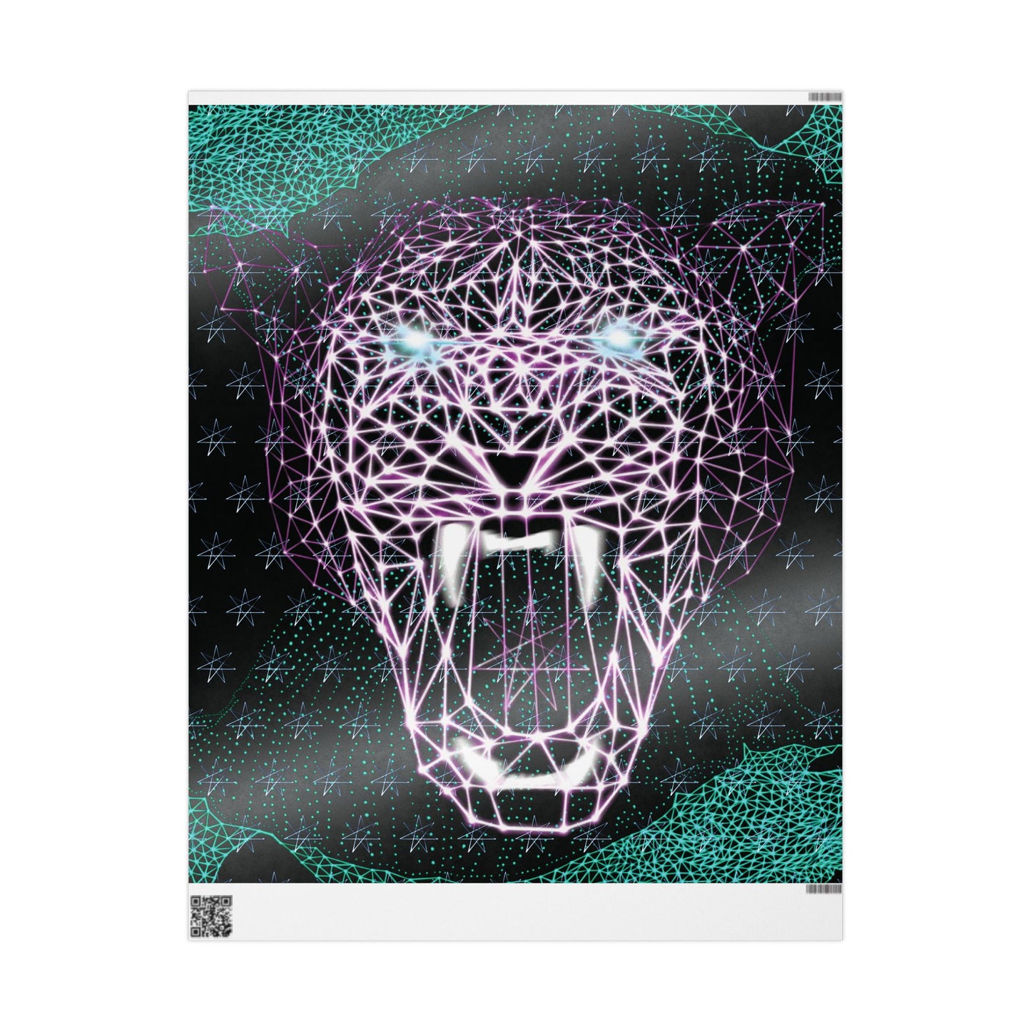 Wrapping Paper - Neon Polygon Fierce Design