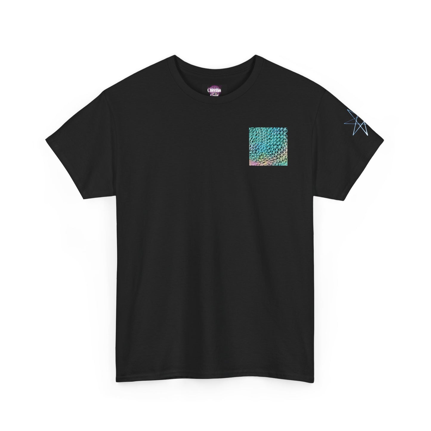 Unisex T-Shirt - Space Rooster Neon Polygon Design - Casual Wear, Gift for Reptile Lovers, Animal Lovers Apparel, Unique Streetwear