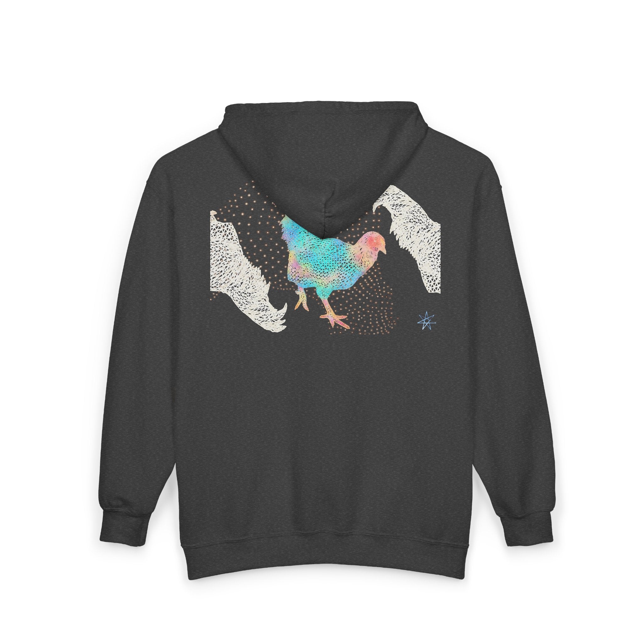 Colorful Rooster Zip-Up Hoodie, Cozy Sweatshirt for Farm Lovers, Animal Lover Gift, Perfect for Fall Fashion, Casual Layering