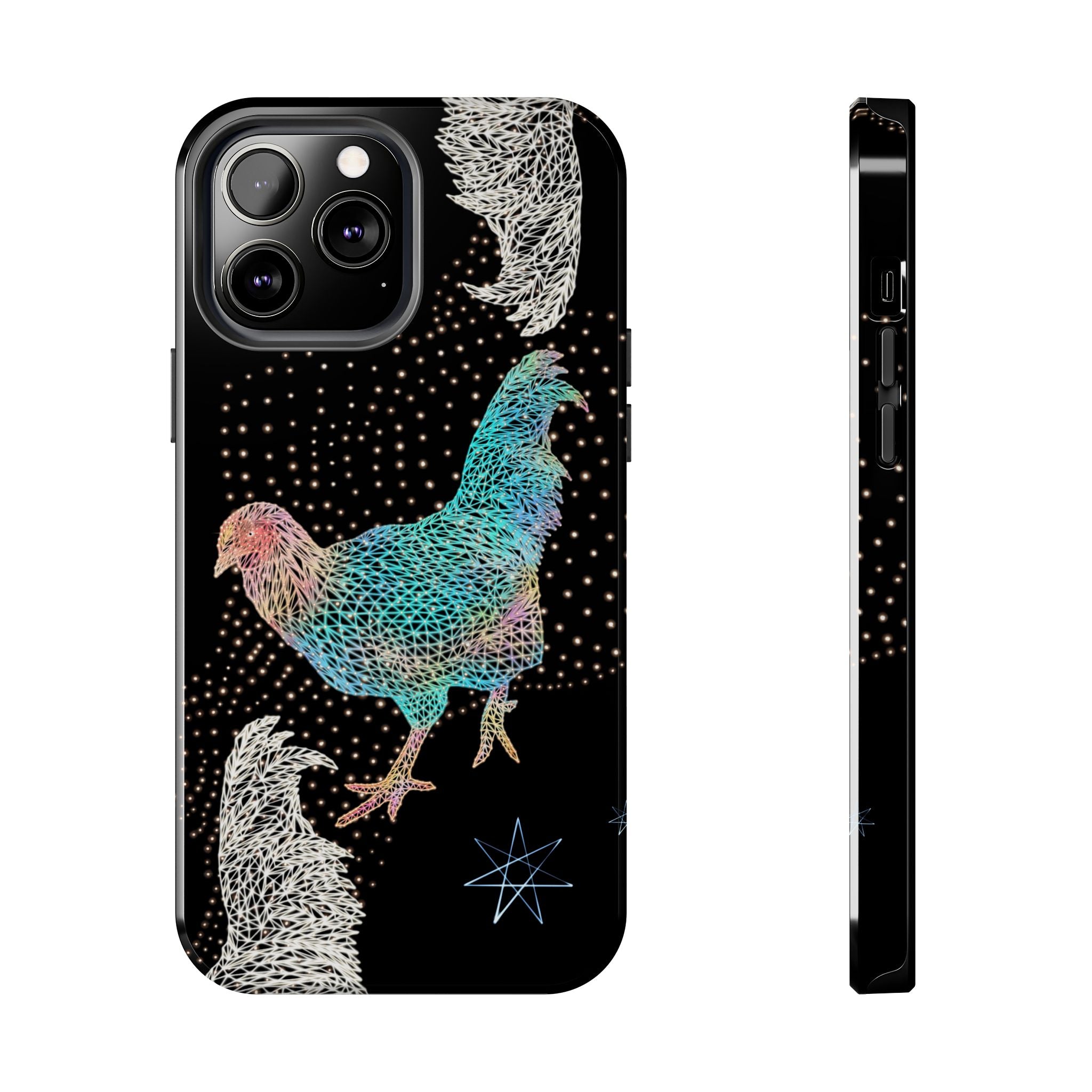 Phone Case - Fancy Rooster Neon Polygon Design, Tough Phone Cases for Adventurers, Unique Smartphone Protector, Gift for Tech Lovers, Stylish Cell Phone [...]