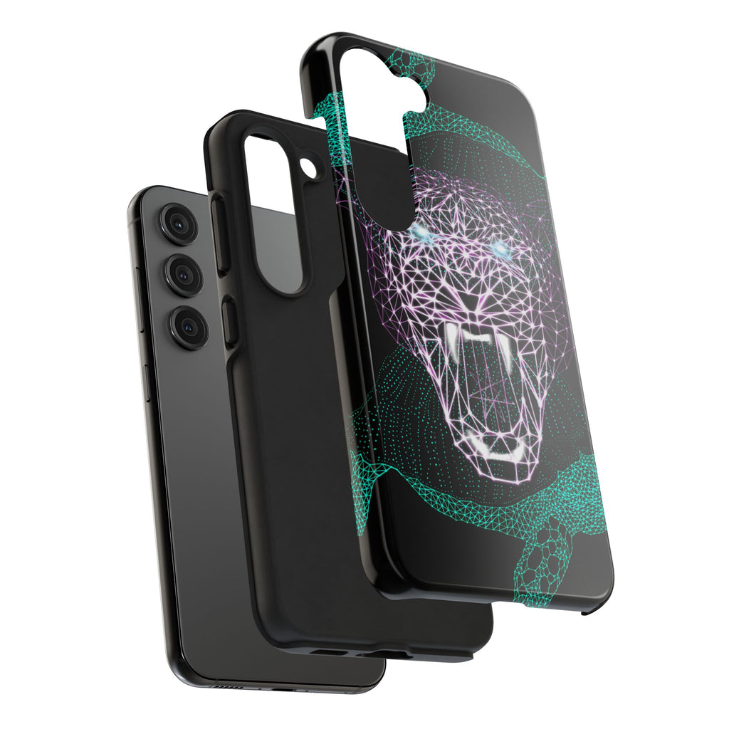 Phone Case - Fierce Panther Neon Polygon Design, Tough Phone Cases for Adventurers, Unique Smartphone Protector, Gift for Tech Lovers, Stylish Cell Phone [...]
