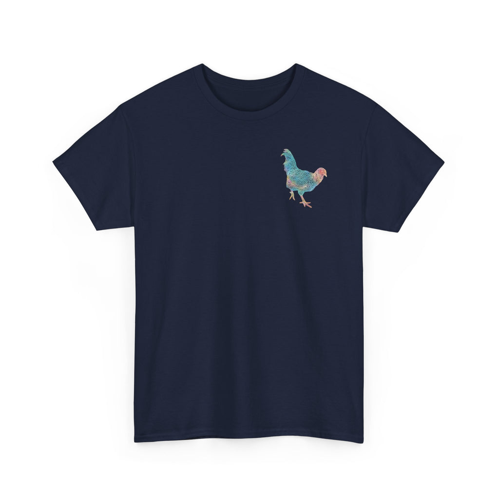 Unisex T-Shirt - Laser Rooster Neon Polygon Design - Casual Wear, Gift for Reptile Lovers, Animal Lovers Apparel, Unique Streetwear