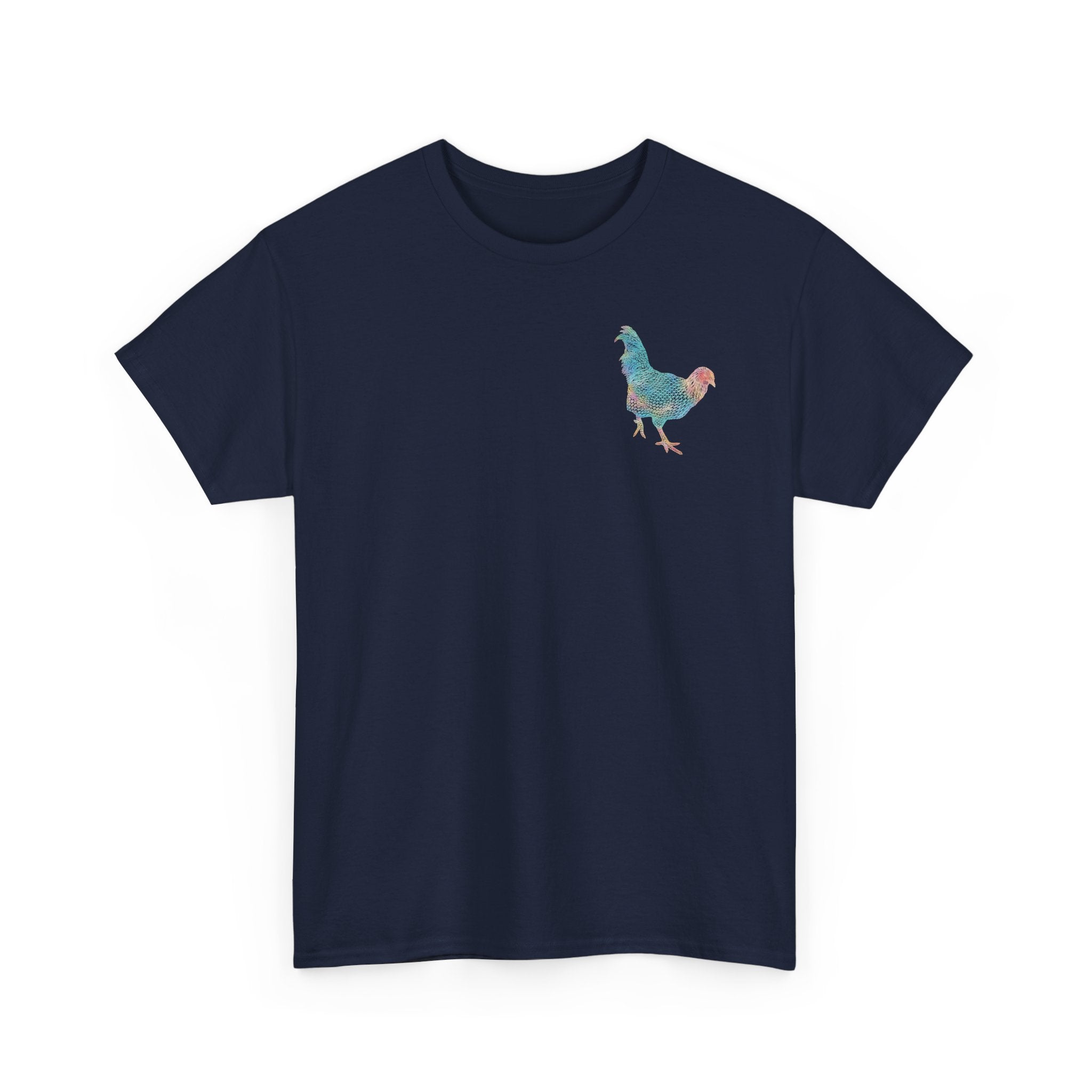 Unisex T-Shirt - Laser Rooster Neon Polygon Design - Casual Wear, Gift for Reptile Lovers, Animal Lovers Apparel, Unique Streetwear