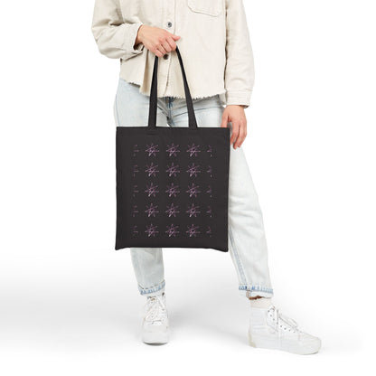 Cotton Canvas Tote - Laser Kitty Neon Polygon Design, Bag Stylish Reusable Tote, Eco-Friendly Shopping Bag, Festival Accessory, Unique Gift
