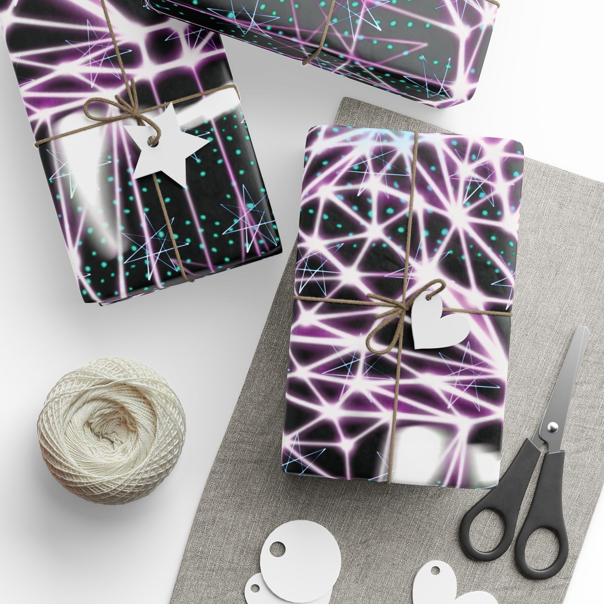 Wrapping Paper - Neon Polygon Fierce Design