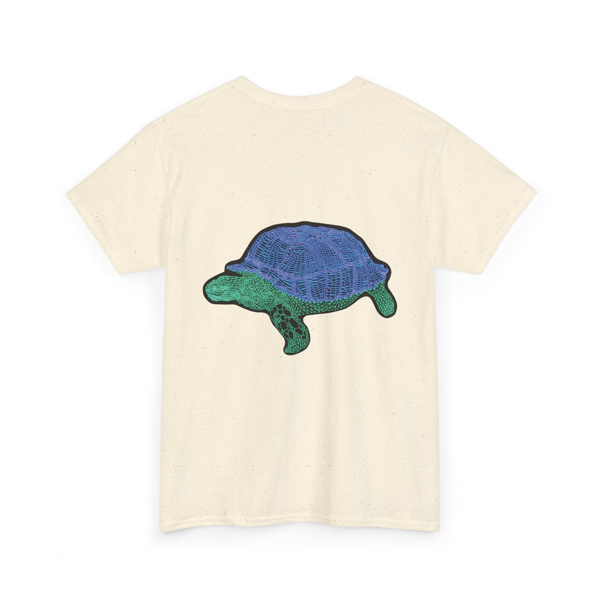 Unisex T-Shirt - Laser Tortoise In A Half Shell Neon Polygon Design - Casual Wear, Gift for Reptile Lovers, Animal Lovers Apparel, Unique Streetwear