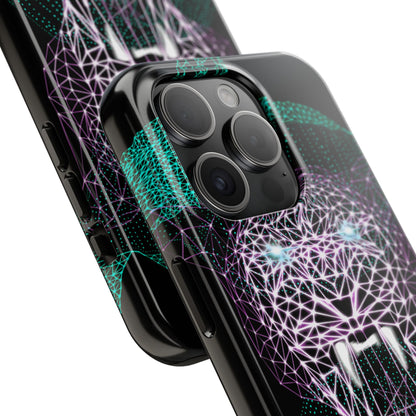 Phone Case - Fierce Panther Neon Polygon Design, Tough Phone Cases for Adventurers, Unique Smartphone Protector, Gift for Tech Lovers, Stylish Cell Phone [...]