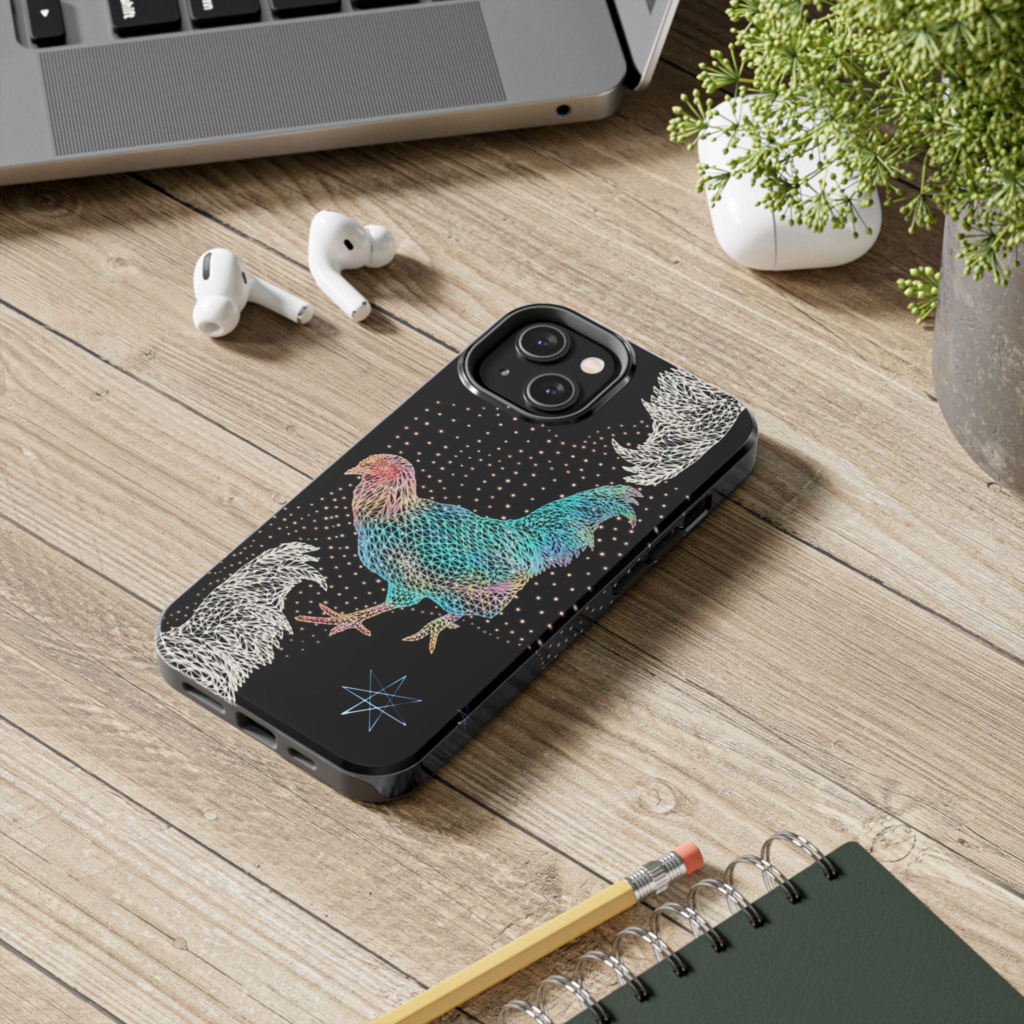 Phone Case - Fancy Rooster Neon Polygon Design, Tough Phone Cases for Adventurers, Unique Smartphone Protector, Gift for Tech Lovers, Stylish Cell Phone [...]