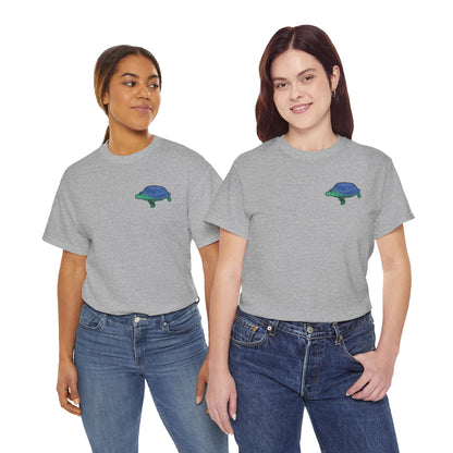 Unisex T-Shirt - Laser Tortoise In A Half Shell Neon Polygon Design - Casual Wear, Gift for Reptile Lovers, Animal Lovers Apparel, Unique Streetwear