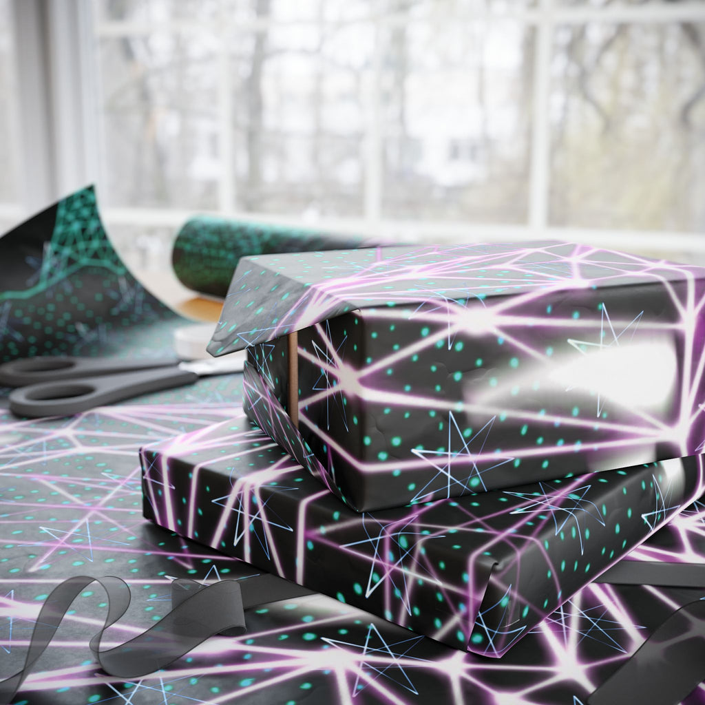 Wrapping Paper - Neon Polygon Fierce Design