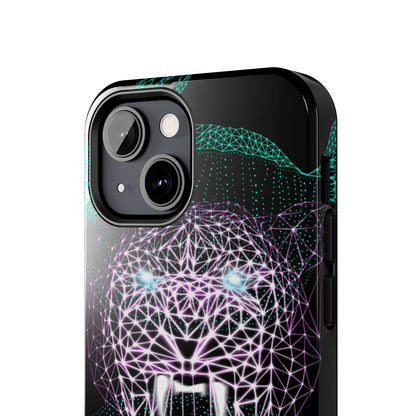 Phone Case - Fierce Panther Neon Polygon Design, Tough Phone Cases for Adventurers, Unique Smartphone Protector, Gift for Tech Lovers, Stylish Cell Phone [...]