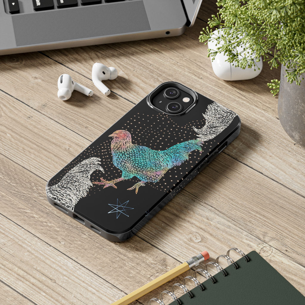 Phone Case - Fancy Rooster Neon Polygon Design, Tough Phone Cases for Adventurers, Unique Smartphone Protector, Gift for Tech Lovers, Stylish Cell Phone [...]