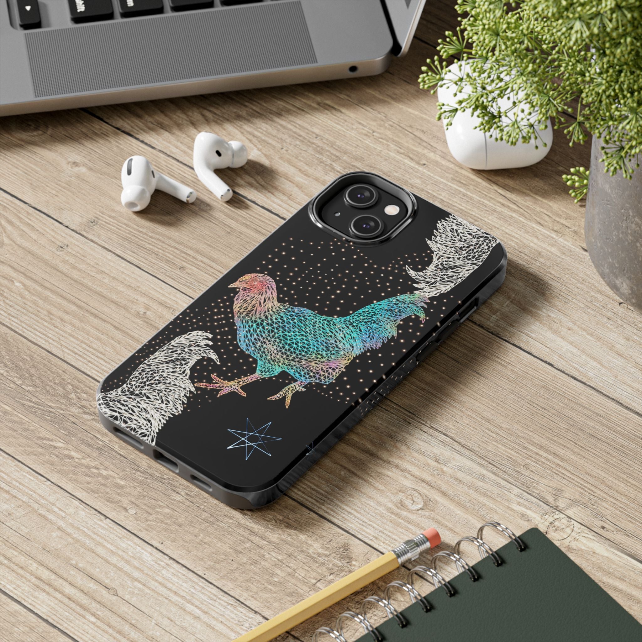 Phone Case - Fancy Rooster Neon Polygon Design, Tough Phone Cases for Adventurers, Unique Smartphone Protector, Gift for Tech Lovers, Stylish Cell Phone [...]