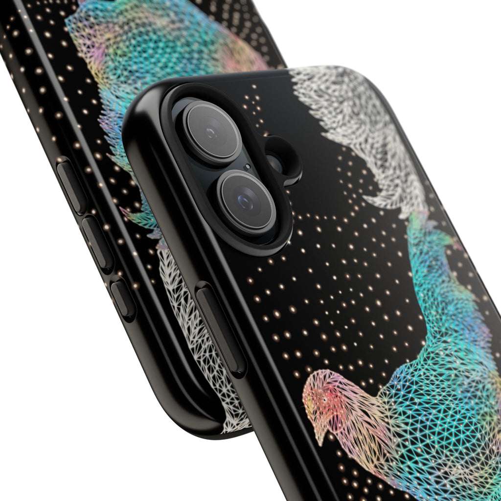 Phone Case - Fancy Rooster Neon Polygon Design, Tough Phone Cases for Adventurers, Unique Smartphone Protector, Gift for Tech Lovers, Stylish Cell Phone [...]