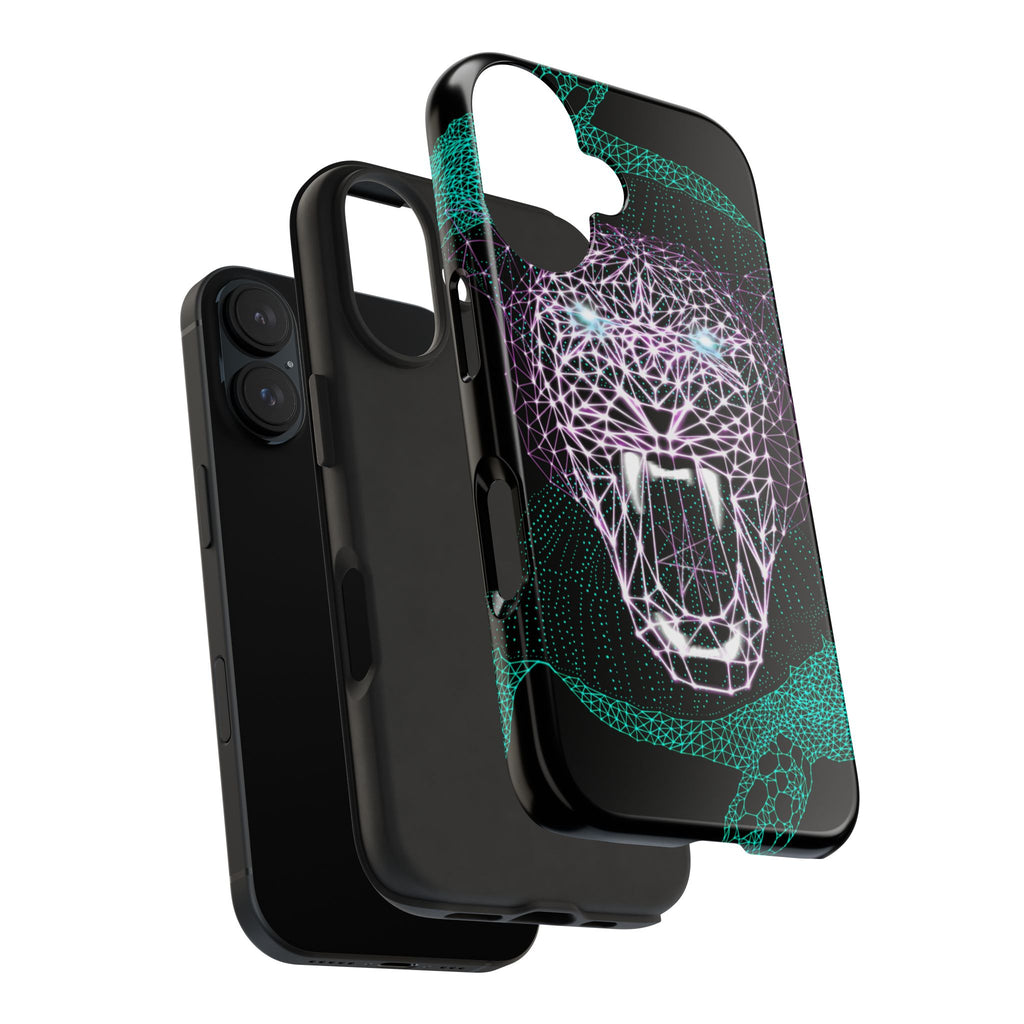 Phone Case - Fierce Panther Neon Polygon Design, Tough Phone Cases for Adventurers, Unique Smartphone Protector, Gift for Tech Lovers, Stylish Cell Phone [...]