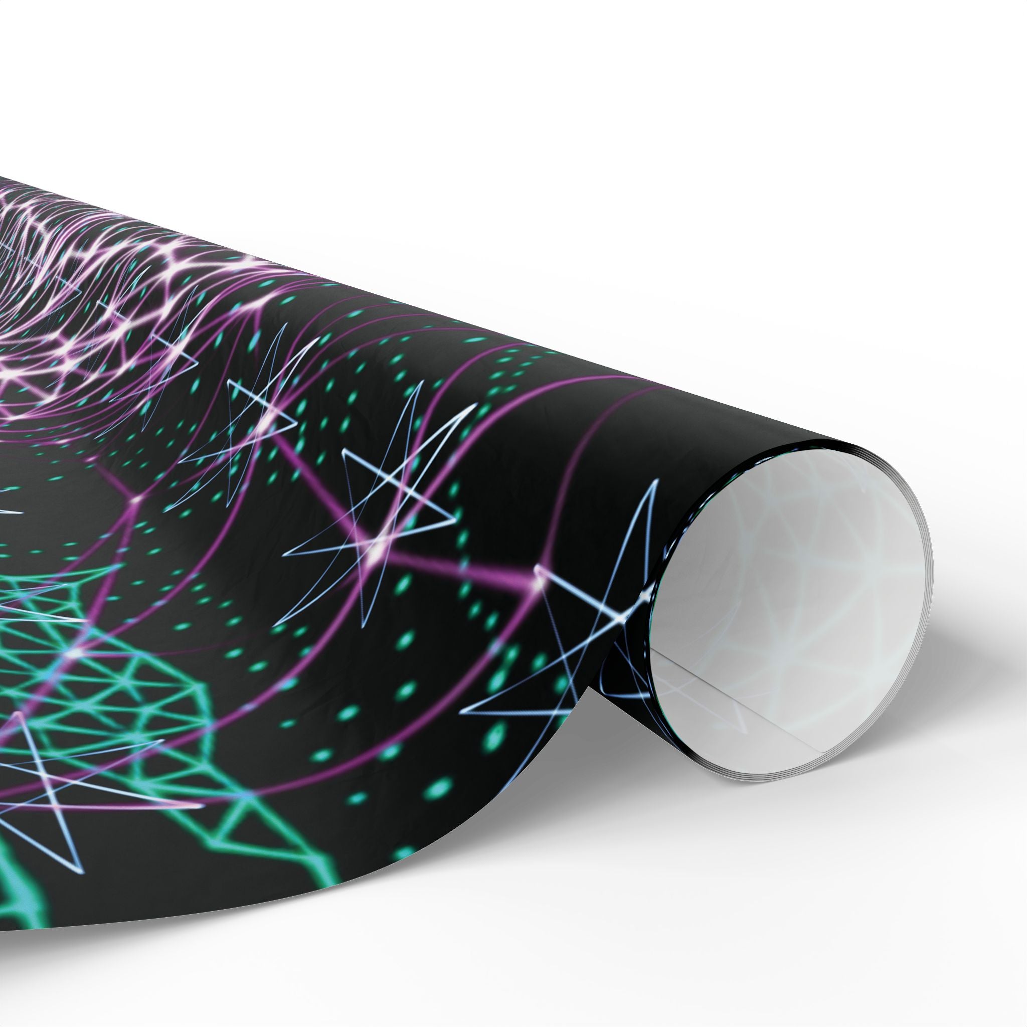 Wrapping Paper - Neon Polygon Fierce Design