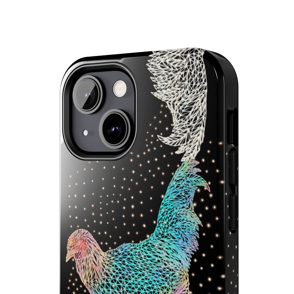 Phone Case - Fancy Rooster Neon Polygon Design, Tough Phone Cases for Adventurers, Unique Smartphone Protector, Gift for Tech Lovers, Stylish Cell Phone [...]