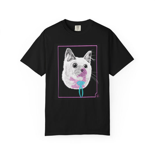 Unisex T-Shirt - Princess Kitty Peach Neon Polygon Design, Graphic Tee, Casual Wear, Gift for Space Tortoise Lovers, Animal Lovers Apparel, Unique Streetwear