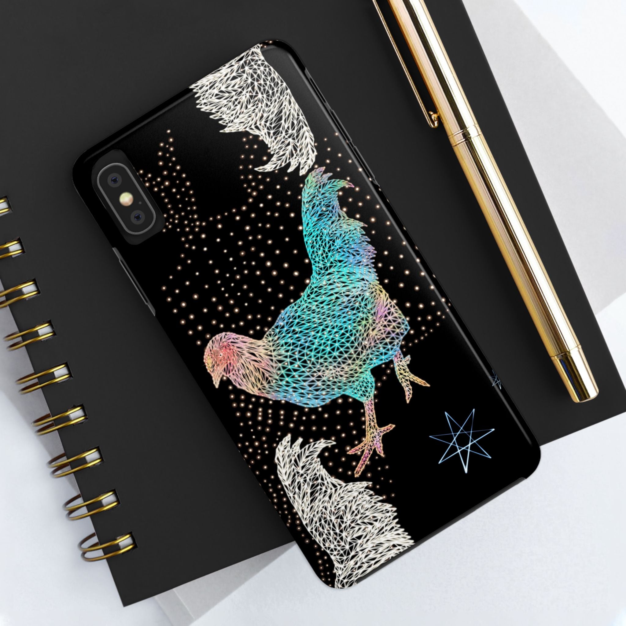 Phone Case - Fancy Rooster Neon Polygon Design, Tough Phone Cases for Adventurers, Unique Smartphone Protector, Gift for Tech Lovers, Stylish Cell Phone [...]